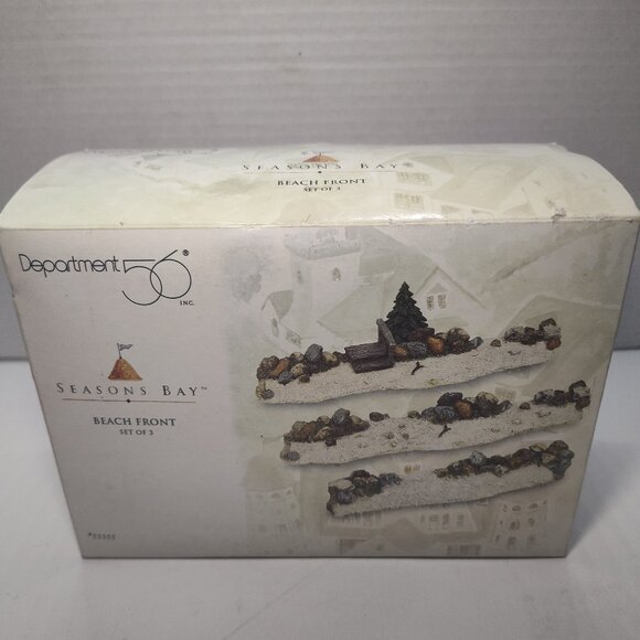 Department 56-Season's Bay- Beach Front Set  of 3 -#53355 NEW IN BOX - Picture 1 of 7